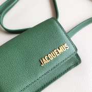 Uubags Jacquemus Le Bello green leather crossbody bag 12cm - 3