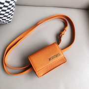 Uubags Jacquemus Le Bello orange leather crossbody bag 12cm - 1