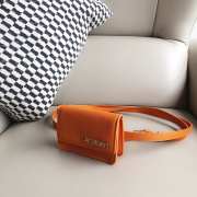 Uubags Jacquemus Le Bello orange leather crossbody bag 12cm - 6