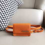 Uubags Jacquemus Le Bello orange leather crossbody bag 12cm - 5