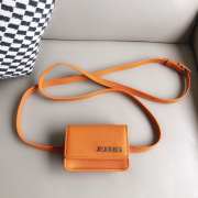 Uubags Jacquemus Le Bello orange leather crossbody bag 12cm - 4
