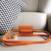 Uubags Jacquemus Le Bello orange leather crossbody bag 12cm - 3