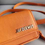 Uubags Jacquemus Le Bello orange leather crossbody bag 12cm - 2
