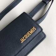 Uubags Jacquemus Le Bello black leather crossbody bag 12cm - 3