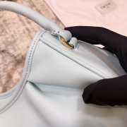 Uubags Elleme Dimple Leather Light Blue Bag 28x14.5x10cm - 6