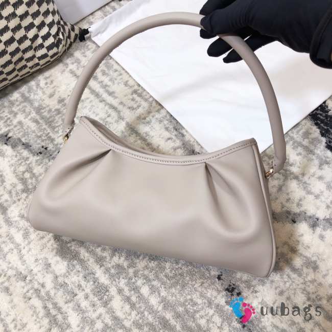 Uubags Elleme Dimple Leather Light Grey Bag 28x14.5x10cm - 1