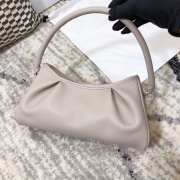 Uubags Elleme Dimple Leather Light Grey Bag 28x14.5x10cm - 1