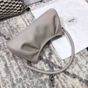 Uubags Elleme Dimple Leather Light Grey Bag 28x14.5x10cm - 5