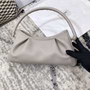 Uubags Elleme Dimple Leather Light Grey Bag 28x14.5x10cm - 2