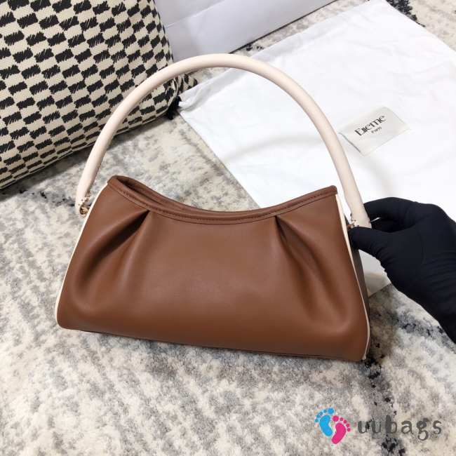 Uubags Elleme Dimple Leather Brown Bag 28x14.5x10cm - 1