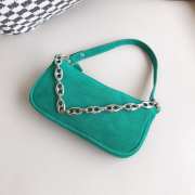 Uubags Rachel Small Green Suede Leather Shoulder Bag 18cm - 5