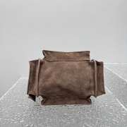 Uubags Miu Miu Suede Utility Shoulder Bag In Dark Brown 26x20x10cm - 3