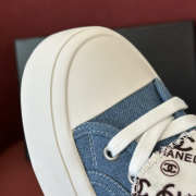 Uubags Chanel Denim Platform Sneakers with CC Logo Lining - 5