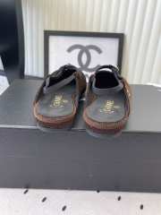 Uubags Chanel slingback tweed ballet flats in dark chocolate - 3