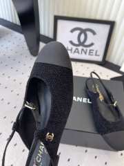 Uubags Chanel slingback tweed ballet flats in black - 6