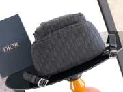 Uubags Rider Soft Zipped Backpack Black Dior Oblique Jacquard and Black Grained Calfskin - 5