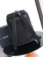Uubags Rider Soft Zipped Backpack Black Dior Oblique Jacquard and Black Grained Calfskin - 4
