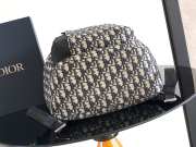 Uubags Rider Soft Zipped Backpack Beige and Black Dior Oblique Jacquard with Black Grained Calfskin - 6