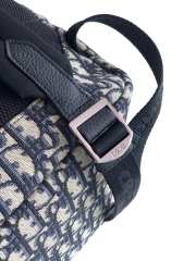 Uubags Rider Soft Zipped Backpack Beige and Black Dior Oblique Jacquard with Black Grained Calfskin - 2