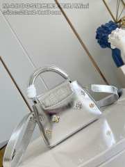 Uubags Louis Vuitton Mini M26258 Capucines Silver Calskin Leather Bag 21x14x8cm - 2