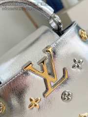 Uubags Louis Vuitton Mini M26258 Capucines Silver Calskin Leather Bag 21x14x8cm - 3