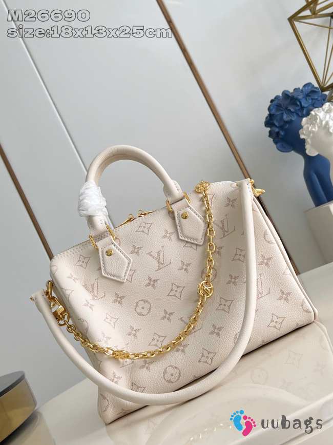 Uubags Louis Vuitton M26690 Speedy Bandoulière 25 Bag In Off-white 18x13x25cm - 1
