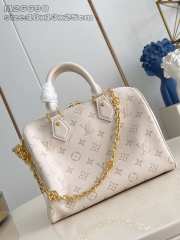 Uubags Louis Vuitton M26690 Speedy Bandoulière 25 Bag In Off-white 18x13x25cm - 2