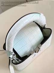 Uubags Louis Vuitton M48865 Capucines Mini Bag In White/ Mint Green Crocodilien Mat 21x14x8cm - 5