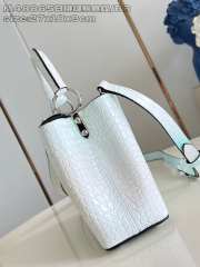 Uubags Louis Vuitton M48865 Capucines BB Bag In White/ Mint Green Crocodilien Mat 27x18x9cm - 3