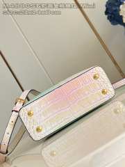 Uubags Louis Vuitton M48865 Capucines Mini Bag In Pink/ Mint Green Crocodilien Mat 21x14x8cm - 2