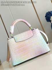Uubags Louis Vuitton M48865 Capucines BB Bag In Pink/ Mint Green Crocodilien Mat 27x18x9cm - 4