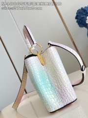 Uubags Louis Vuitton M48865 Capucines BB Bag In Pink/ Mint Green Crocodilien Mat 27x18x9cm - 3