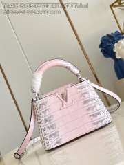 Uubags Louis Vuitton M48865 Capucines Mini Crocodilian Mat Pink Bag 21x14x8cm - 1