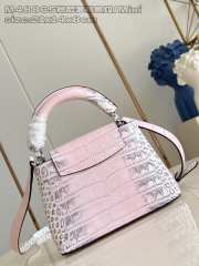 Uubags Louis Vuitton M48865 Capucines Mini Crocodilian Mat Pink Bag 21x14x8cm - 2