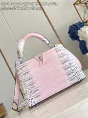 Uubags Louis Vuitton M48865 Capucines BB Crocodilian Mat Pink Bag 27x18x9cm - 1