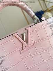 Uubags Louis Vuitton M48865 Capucines BB Crocodilian Mat Pink Bag 27x18x9cm - 3