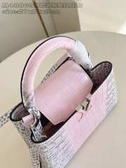 Uubags Louis Vuitton M48865 Capucines BB Crocodilian Mat Pink Bag 27x18x9cm - 6