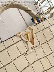 Uubags Louis Vuitton N92173 Capucines BB Bag Beige Crocodile Leather Bag 27x18x9cm - 6