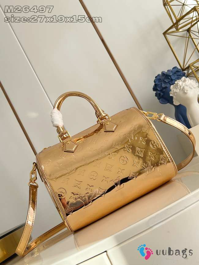 Uubags Louis Vuitton M26497 Ski Speedy Bandoulière 25 Bag Monogram Miroir Copper Color 27x19x15cm - 1