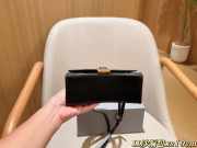 Uubags Balenciaga Hourglass Mini Bag In Black Calfskin Leather 19x12x6.5cm - 5