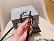 Uubags Balenciaga Hourglass Mini Bag In Black Calfskin Leather 19x12x6.5cm - 3