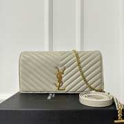 Uubags Ysl Medium White Kate Bag With Gold Chain 26x13.5x4.5cm - 1