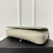 Uubags Ysl Medium White Kate Bag With Gold Chain 26x13.5x4.5cm - 6