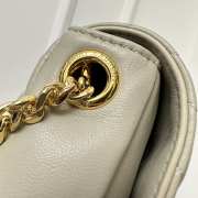 Uubags Ysl Medium White Kate Bag With Gold Chain 26x13.5x4.5cm - 4