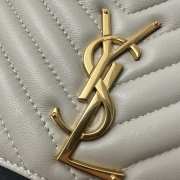 Uubags Ysl Medium White Kate Bag With Gold Chain 26x13.5x4.5cm - 3