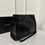 Uubags YSL Niki Shopping Tote in Black Crocodile-Embossed Leather 33x27x11.5cm    - 6