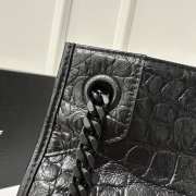 Uubags YSL Niki Shopping Tote in Black Crocodile-Embossed Leather 33x27x11.5cm    - 2