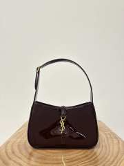 Uubags YSL Le 5 à 7 in dark chocolate patent leather bag 24.5x16x6cm - 1