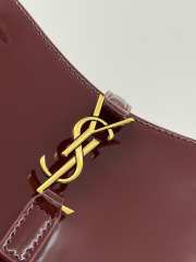 Uubags YSL Mini Le 5 à 7 in red wine patent leather bag 19x11.5x4.5cm - 6