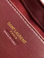 Uubags YSL Mini Le 5 à 7 in red wine patent leather bag 19x11.5x4.5cm - 2